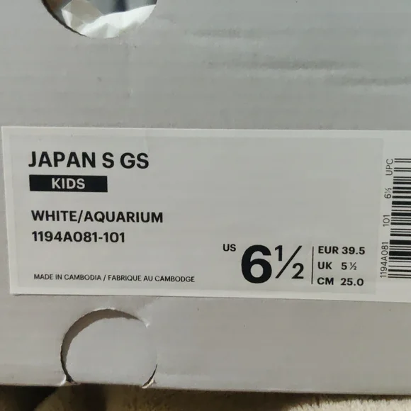 ASICS Kid's JAPAN S GSSportstyle Shoes size 6.5Y